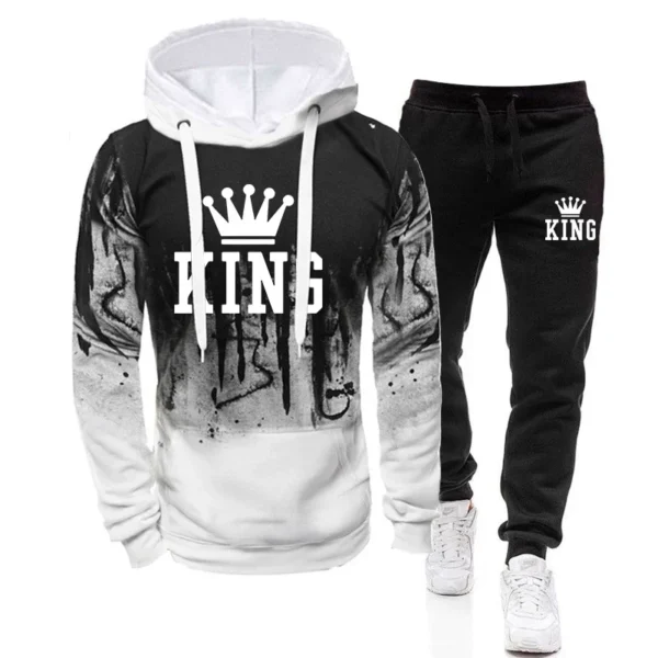 Men's Tracksuit Casual Jogging Sweatshirts and Pants Set