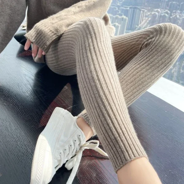 Knitted Leggings Autumn Winter Women Ins High Waist