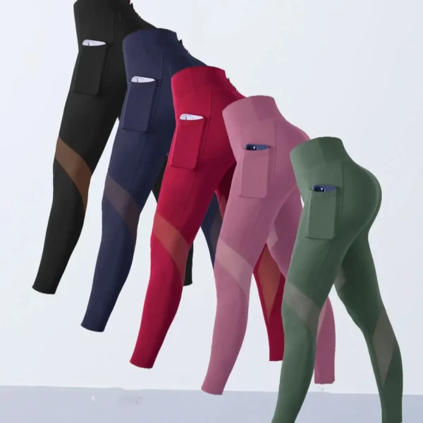 1PC Women's Mesh Splicing Yoga Pants Shaping Leggings