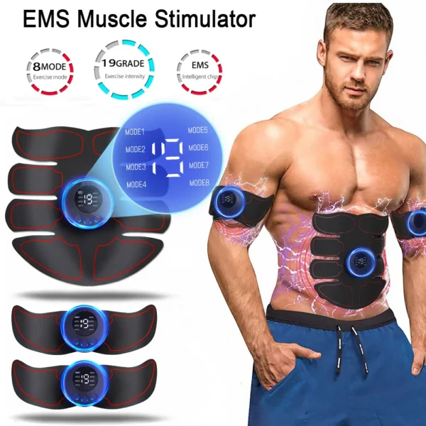 EMS Muscle Stimulator Abdominal Trainer Fitness ABS Stimulator